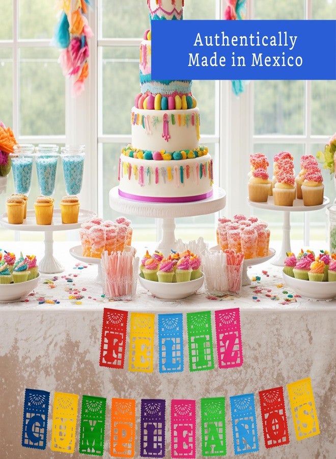 FIESTA WRAPS لافتة Feliz Cumpleanos - لافتة Feliz Cumpleaños - بابيل بيكادو ميكسيكانو بارا فييستا - ديكورات الحفلات ذات طابع العيد - Image 4